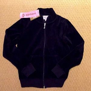 Juicy Couture black velour girls sweatshirt